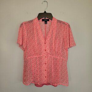Jones Wear 2pc Sheer Top with Tank in a Misses size 8 (fits like a size 6)